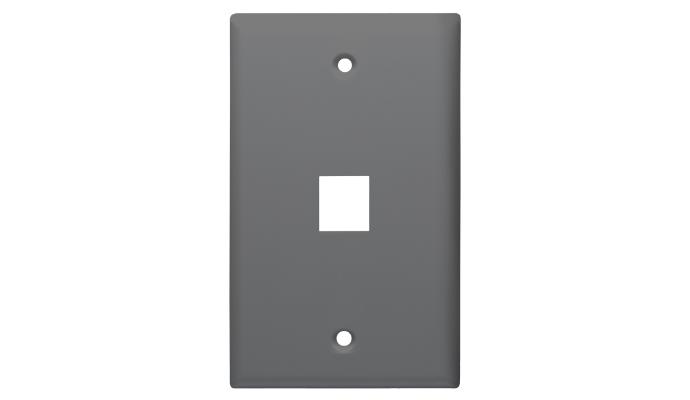 Keystone Midi Plate 1 Port, Gray, UL