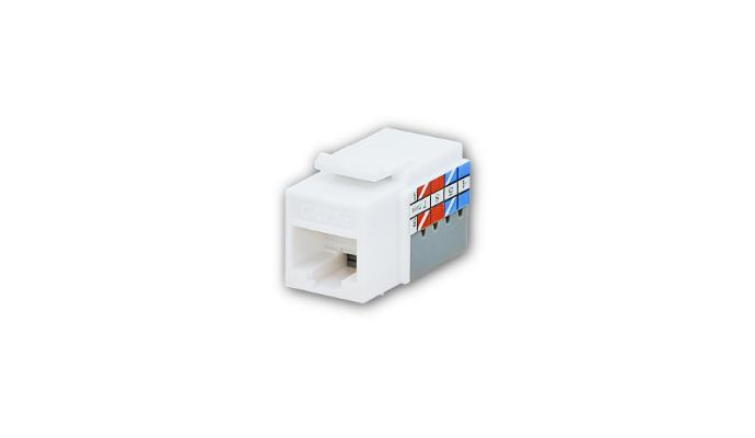 Cat 5e Data Jack Ultra White, UL (Individually wrapped jacks in 10pk) 90 Degree
