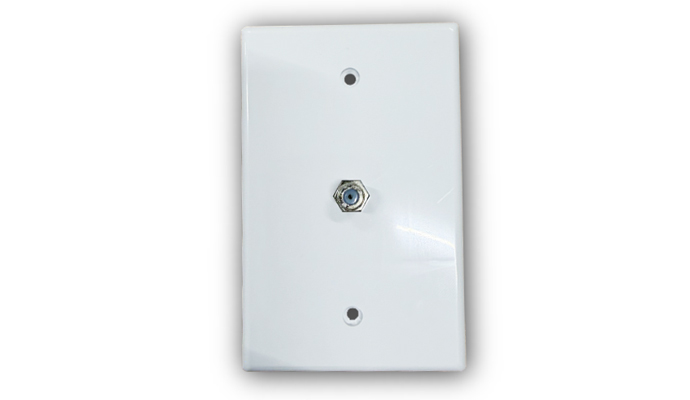 Coax Wall Plate, Standard Size, Ultra White