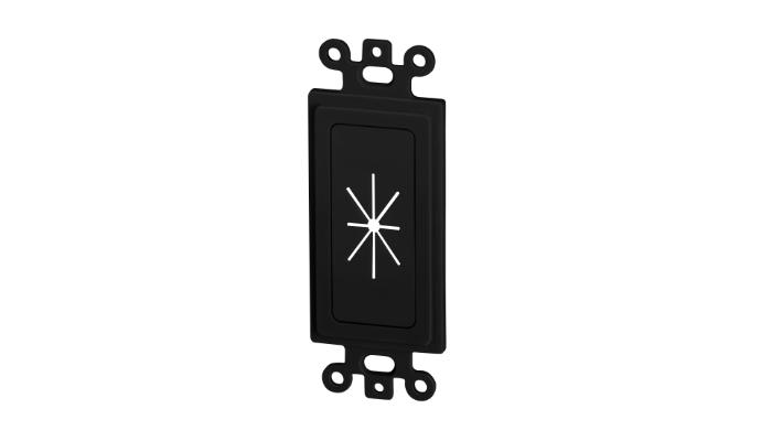 Decor Insert w/Flexible Opening, Black