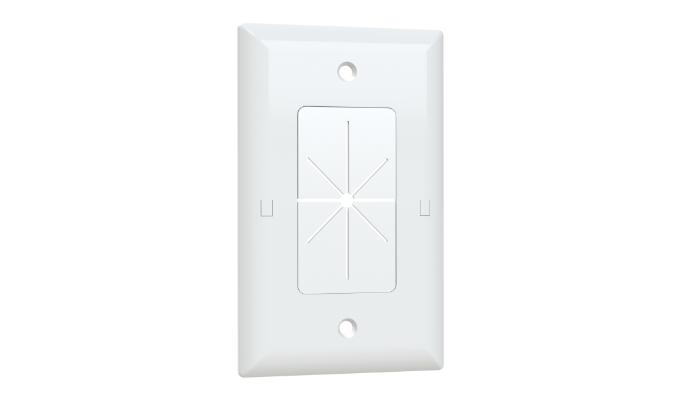 1-Gang Split Plate w/ Flexible Opening, Ultra White