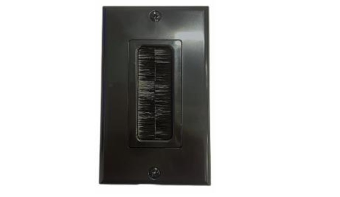 1 Gang Decora Brush Plate, Black
