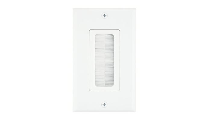 1 Gang Brush Wall Plate, Ultra White