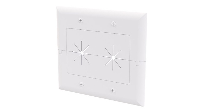 2-Gang Flexible Split Plate Ultra White