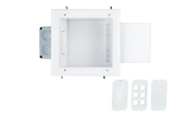 Expandable Media Box with 20 Amp Receptable, White