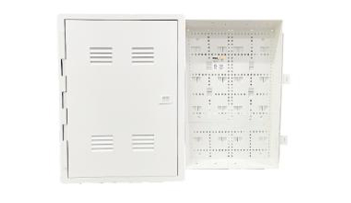 21 in. Plastic Media Enclosure and Deep Vented Hinged Door Packaged as one unit